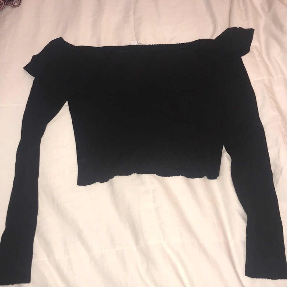 NEVER WORN Black off the shoulder top
